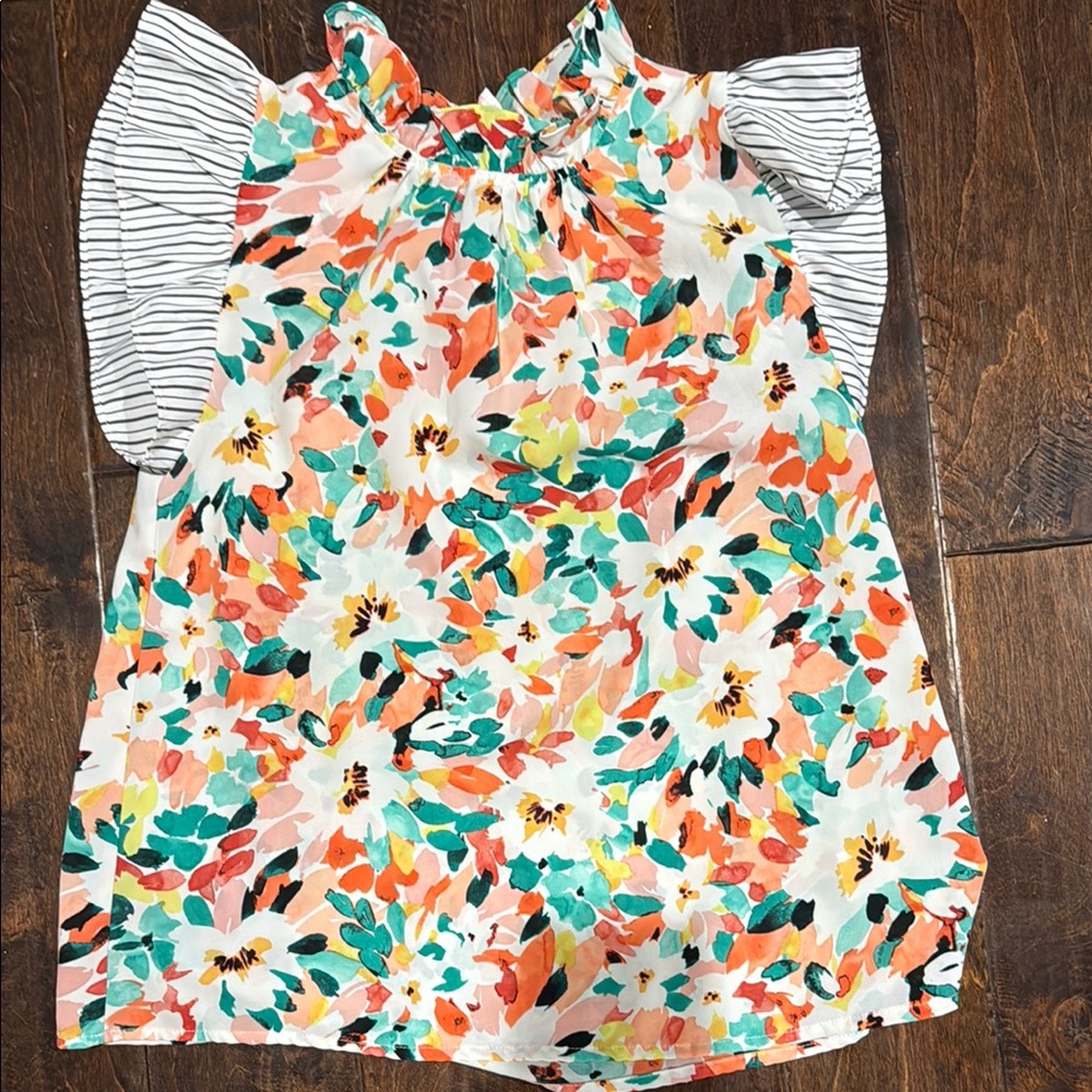JODIFL Floral Ruffle Blouse - Multicolor